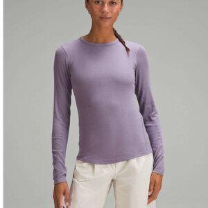 Lululemon Hold Tight Long-Sleeve Shirt Purple Ash Size 6